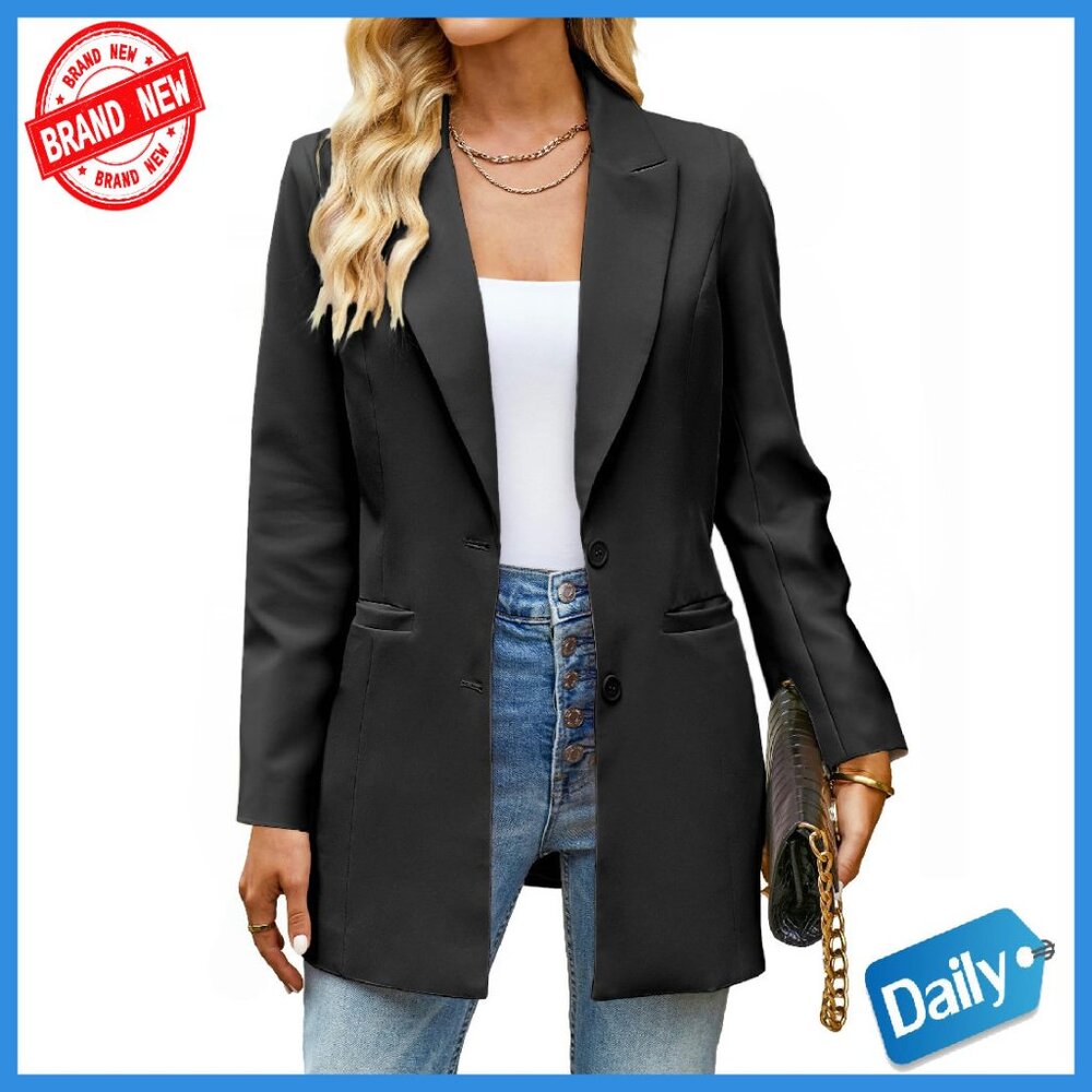 Professional Long Blazer Jacket For Women Business Casual Office Wear